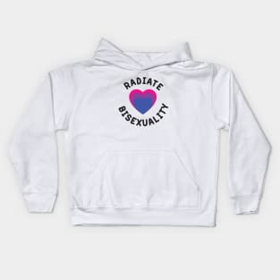 Radiate Bisexuality | Black Text Edition Kids Hoodie